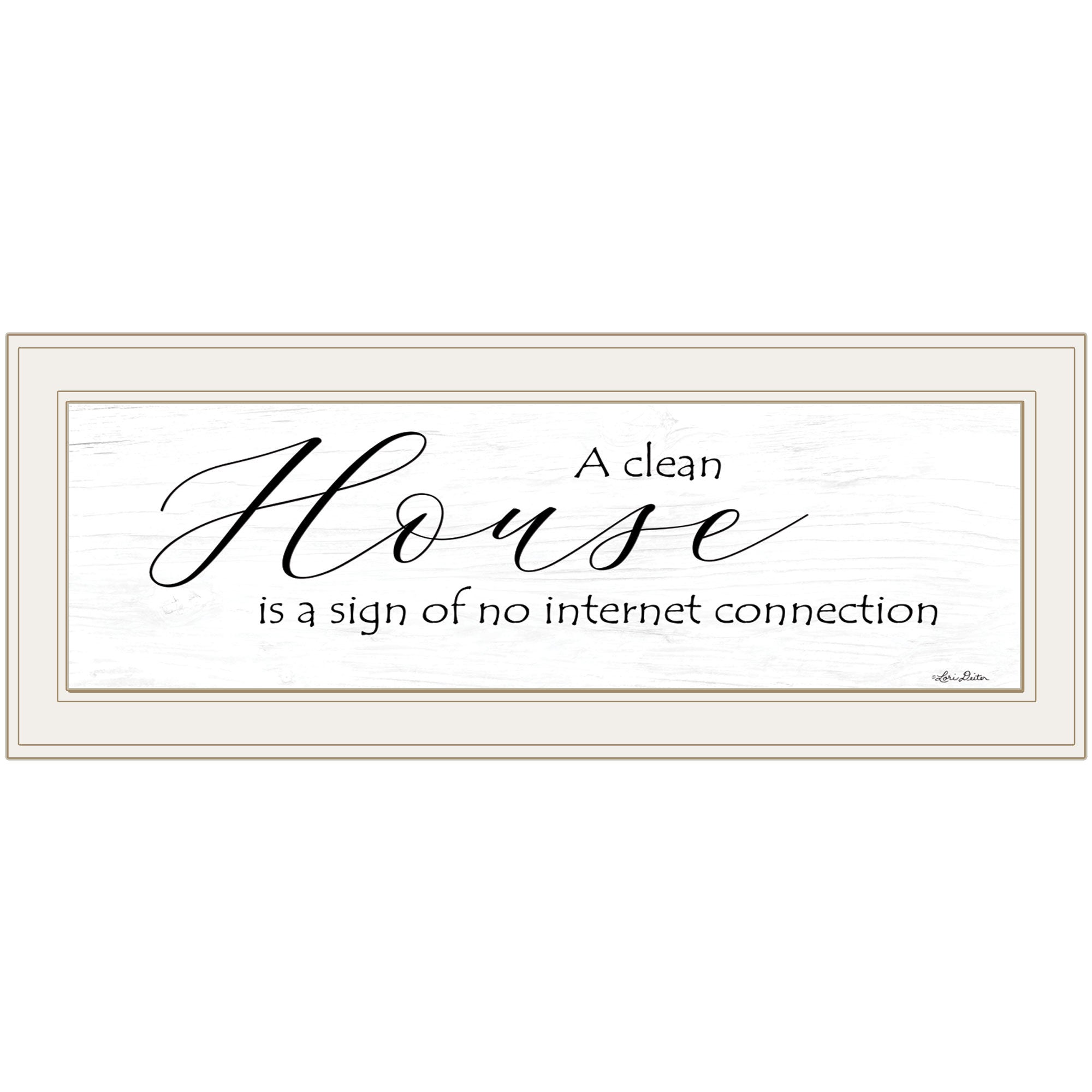 "A Clean House" by Lori Deiter, Ready to Hang Framed Print, White Frame - Rainbowbestdeals