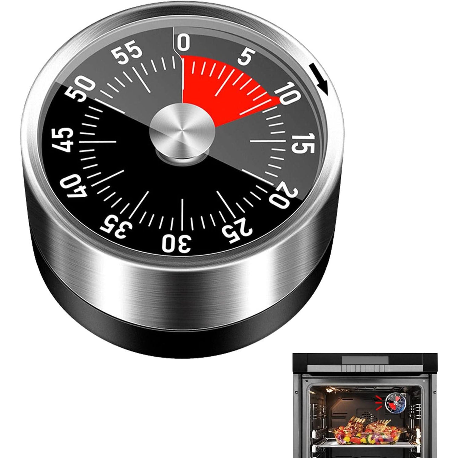 1pc Kitchen Timer; Analog Timer; Energy Saving And Environmental Protection Mechanical Kitchen Timer Cooking Learning Sleep Clock Round Reminder Student Time Manager