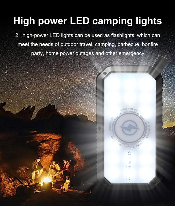 Solar Mobile Phone Charger Solar charger USB Solar charger 20000 mAh Wireless Solar Mobile Charger Solar Charging Adapter; Folding Mobile Phone Mobil