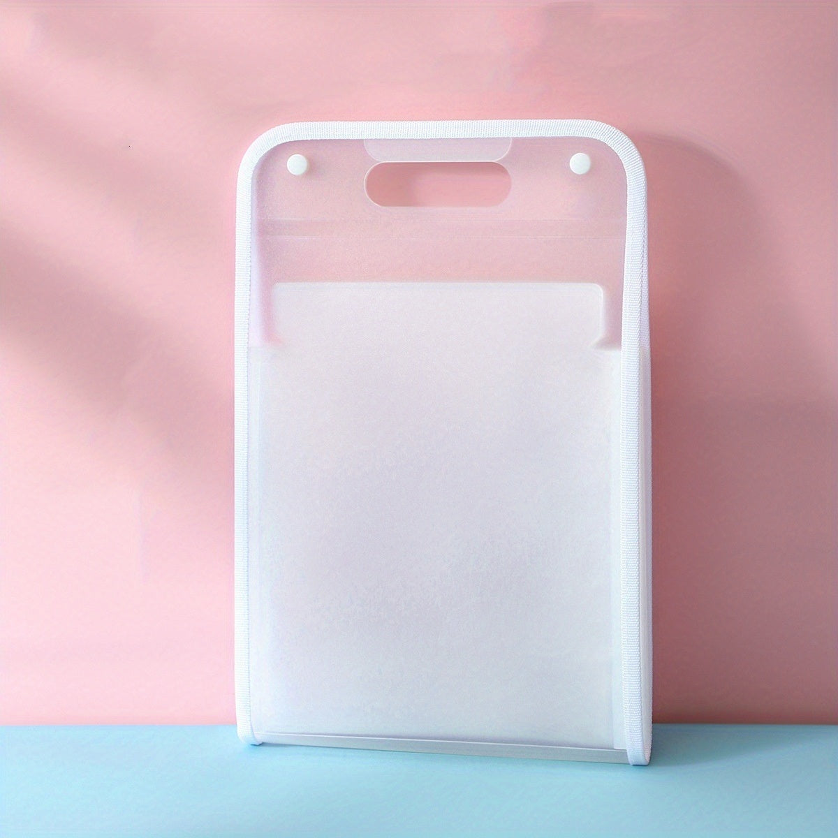 1pc Waterproof 13 Grids Portable A4 File Folder Document Bag Large Capacity Transparent PP Vertical Organ Box Office Paper Storage Organize Bag,14.17*9.45in