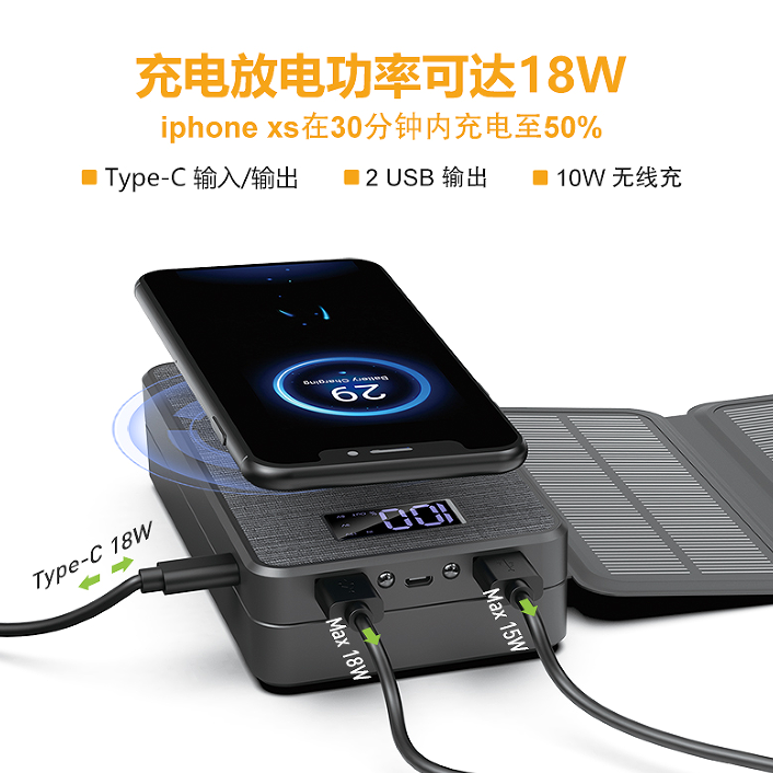 Support for wireless charging devices conforming to the QI protocol QI Wireless Solar Charger USB Solar Charger Solar Mobile Phone Charger Wii Sola