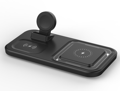 PS526. Folding wireless charger desktop 3 in 1 wireless charger headset wireless charger; watch wireless charger car key wireless charger QI wireless charger digital clock