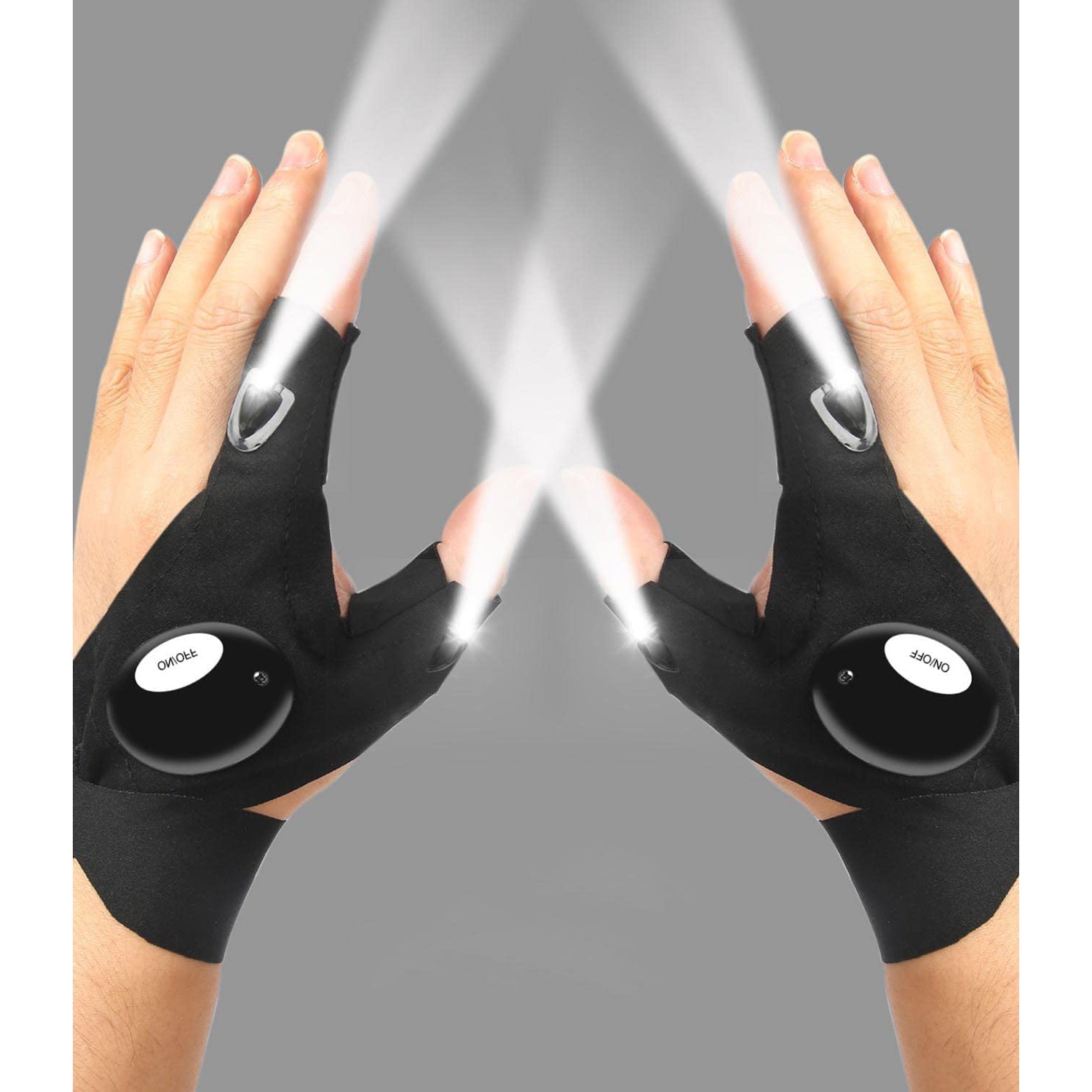 LED Flashlight Gloves; Gifts for Men Him Dad Boyfriend; Cool Gadget Hands-Free Lights