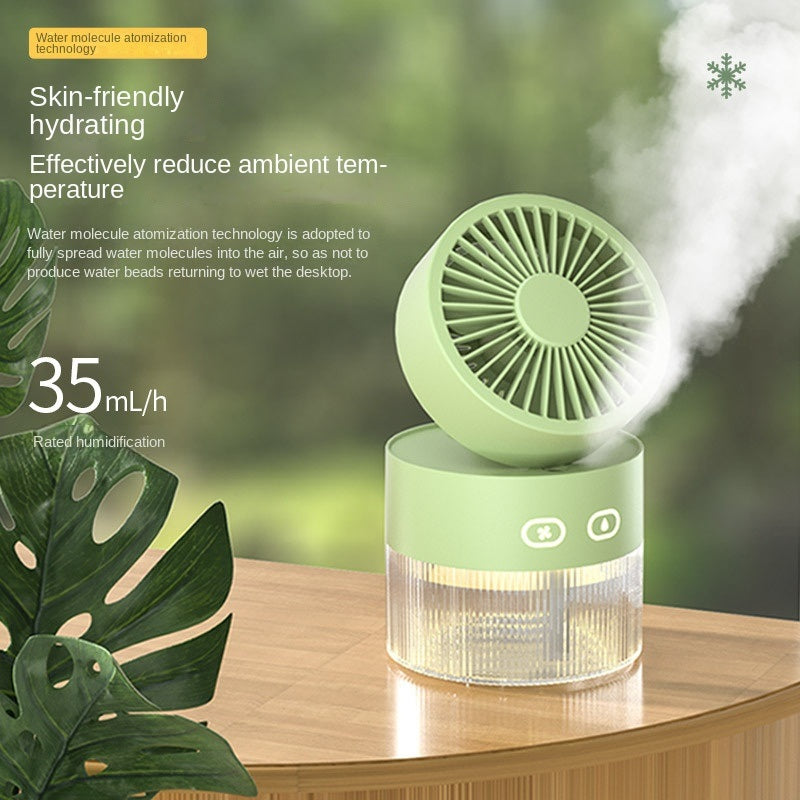 Multifunctional Spray Cooling desk Fan USB Mini Fan Desktop Turbine Foldable Cold Air Humidification fan