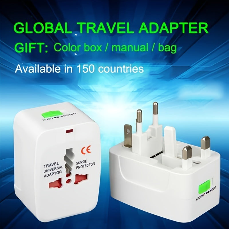 Travel Charger Plug Global Conversion Plug For EU UK US AU Plug Standard Universal Dual-Use Travel Adapter Socket Multi-functional Conversion Plug Gift For Birthday/Easter/Boy/Girlfriends