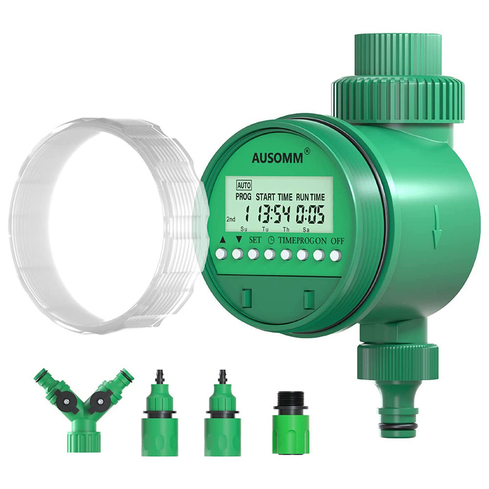 1pc Water Timer For Garden Irrigation System; Automatic Digital Sprinkler Timer LCD Display Hose Timer With Y-Shaped Quick Connector; Watering Programs Settings For Outdoor Yard; Garden; Lawns