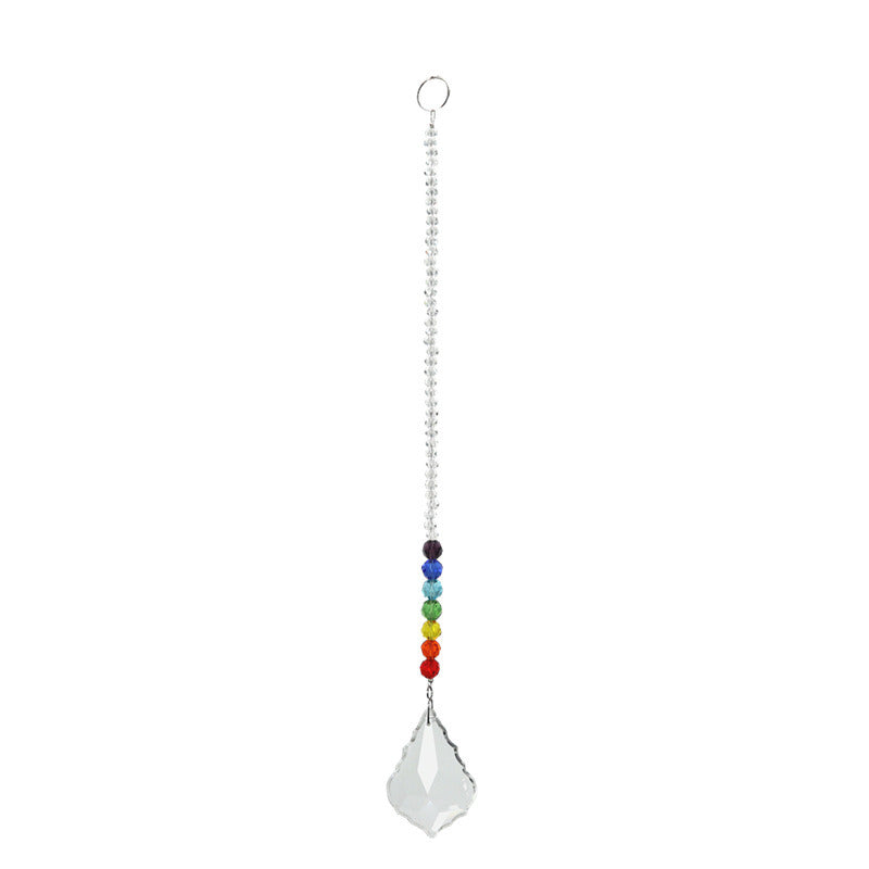 1pc Garden Plant Bird Repelling Tool; Clear Hanging Crystals Rainbow Suncatcher; Prism Pendant Ornament With Colorful Chain For Home And Garden Decoration