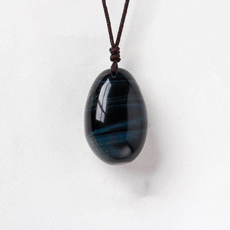 Natural Crystal Raw Stone Polished Teardrop Pendant Necklace