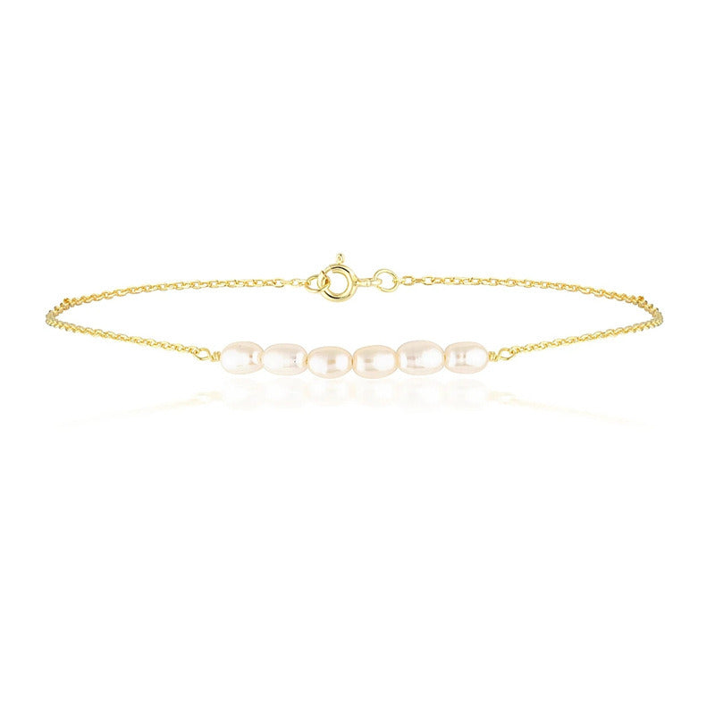 Fashion Baroque Shaped Pearl Anklet