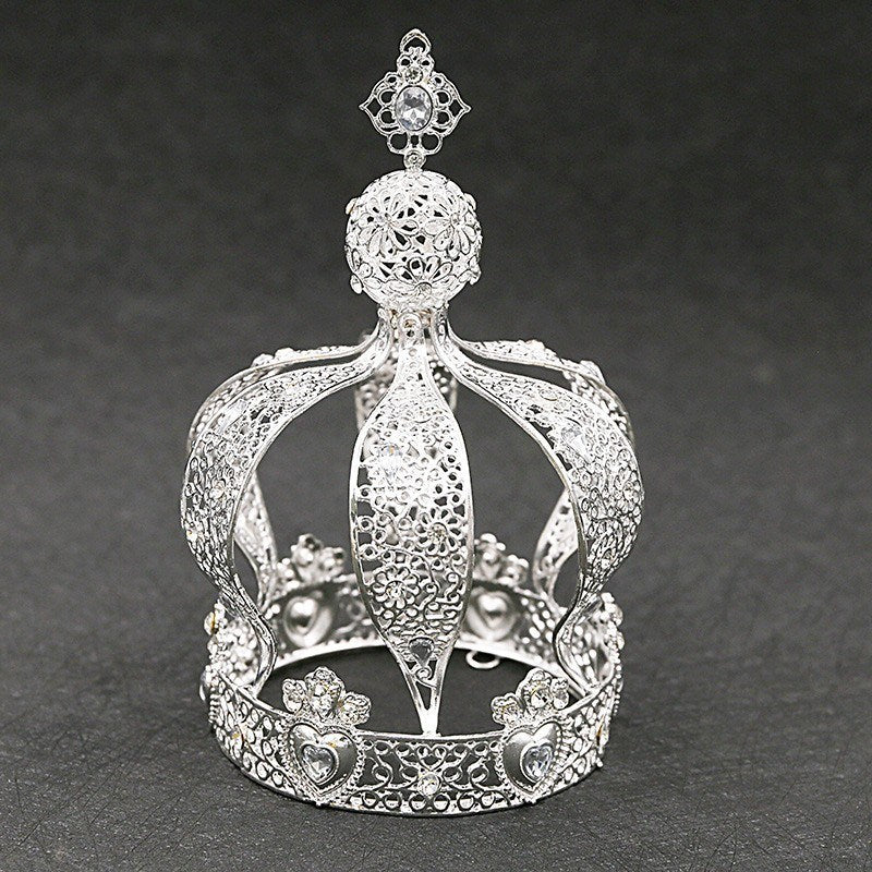 Children's Crown Cake Decoration Round Cutout Baroque