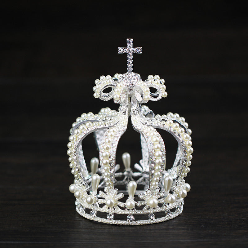 Children's Crown Cake Decoration Round Cutout Baroque