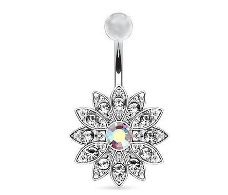 Flower Shape Belly Ring Human Body Piercing Accessories