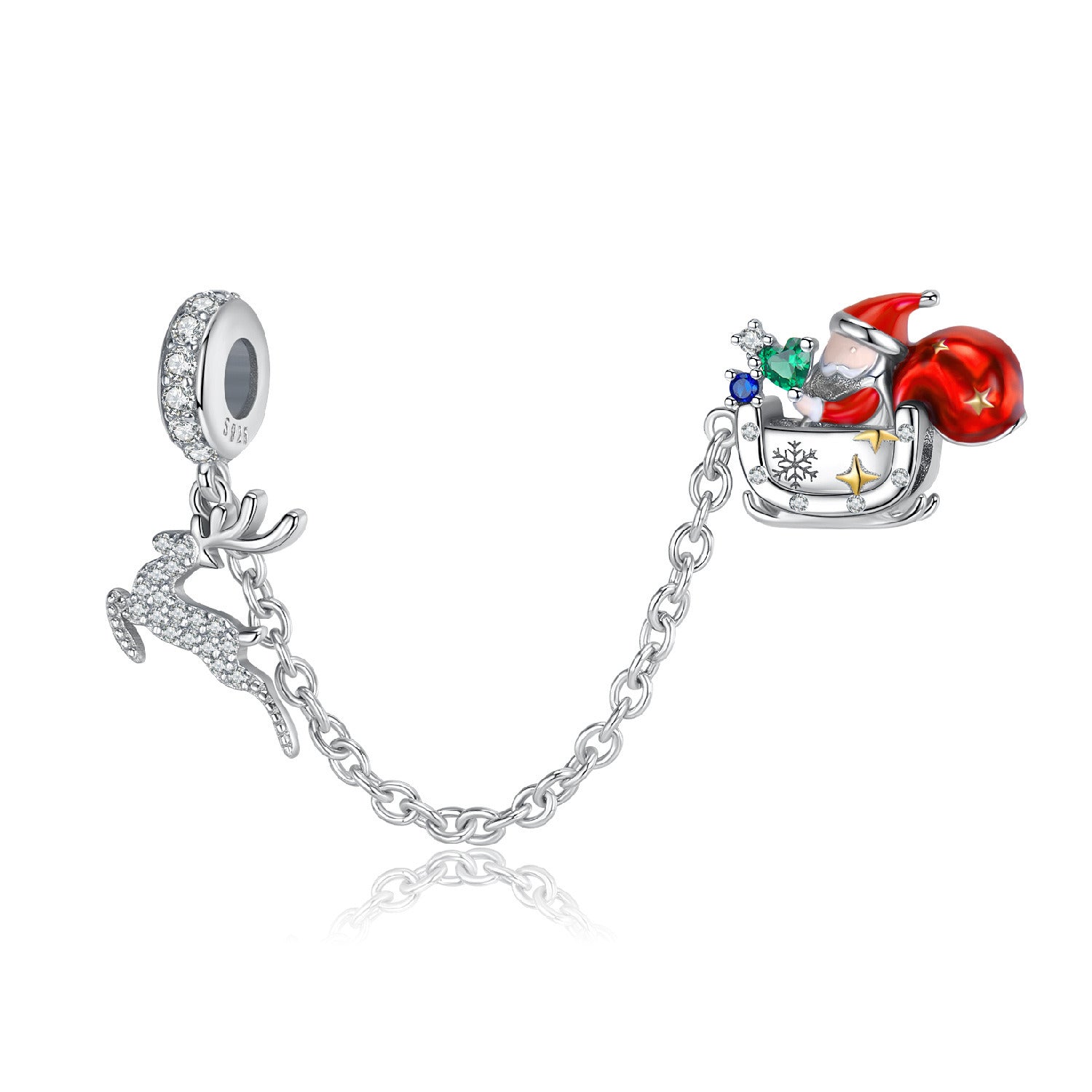 Christmas Collection Beaded Pendant S925 Sterling Silver