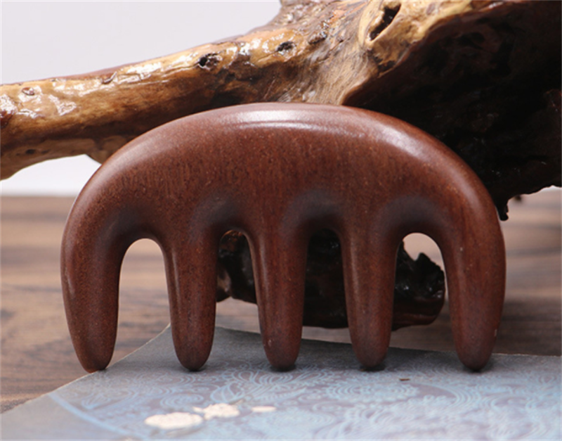 Green Sandalwood Large Wide Tooth Multifunctional Five Massage Comb