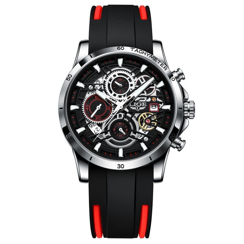Quartz Watch Skeleton Design Multifunctional