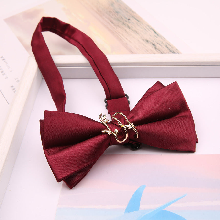 Wedding Solid Color Best Man With Branch Bow Men's Wedding Suit Tide