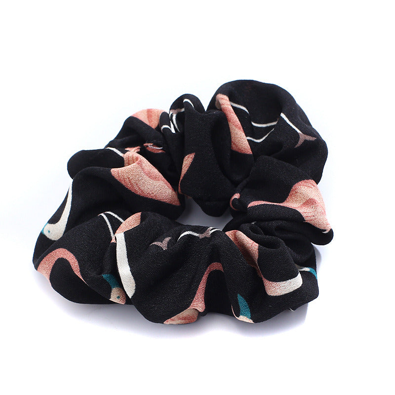 Fashion Girls Flamingo Large Intestine Hair Ring Accessories