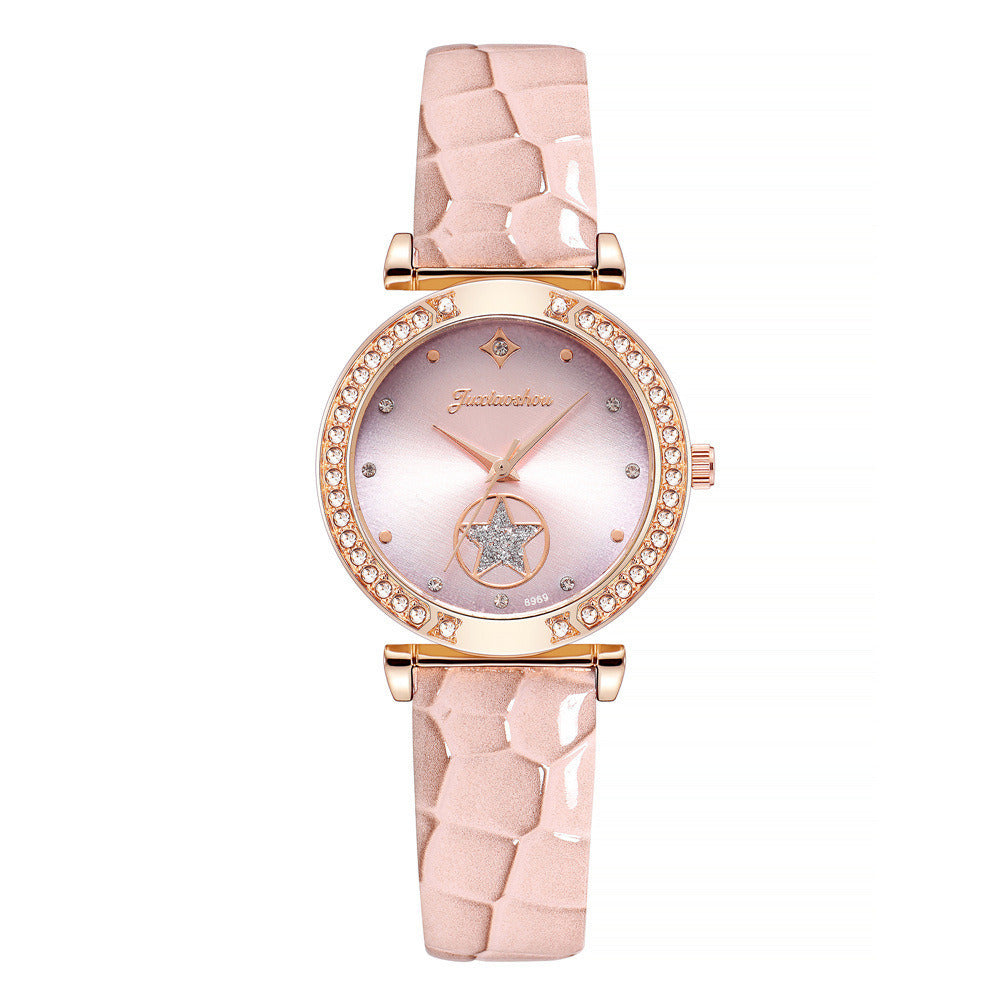 Fashion Simple Rhinestone Ladies Belt Watch