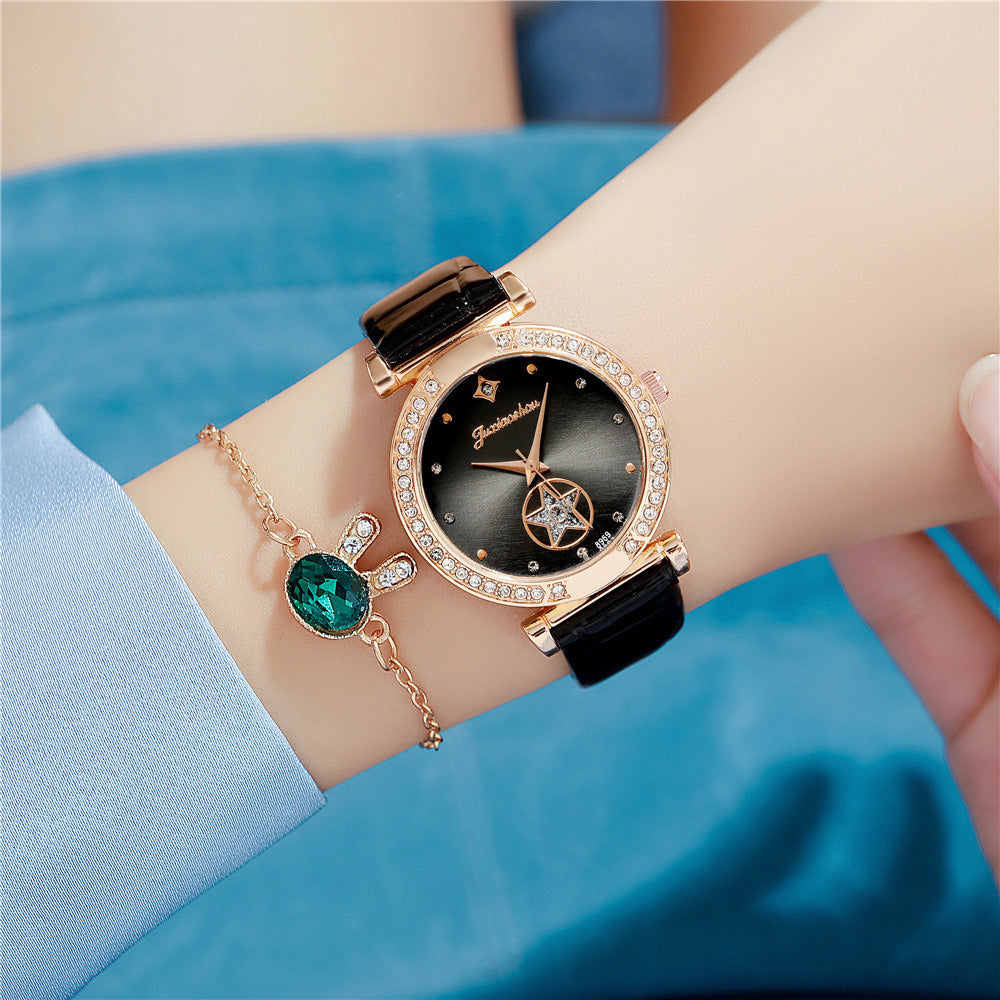 Fashion Simple Rhinestone Ladies Belt Watch