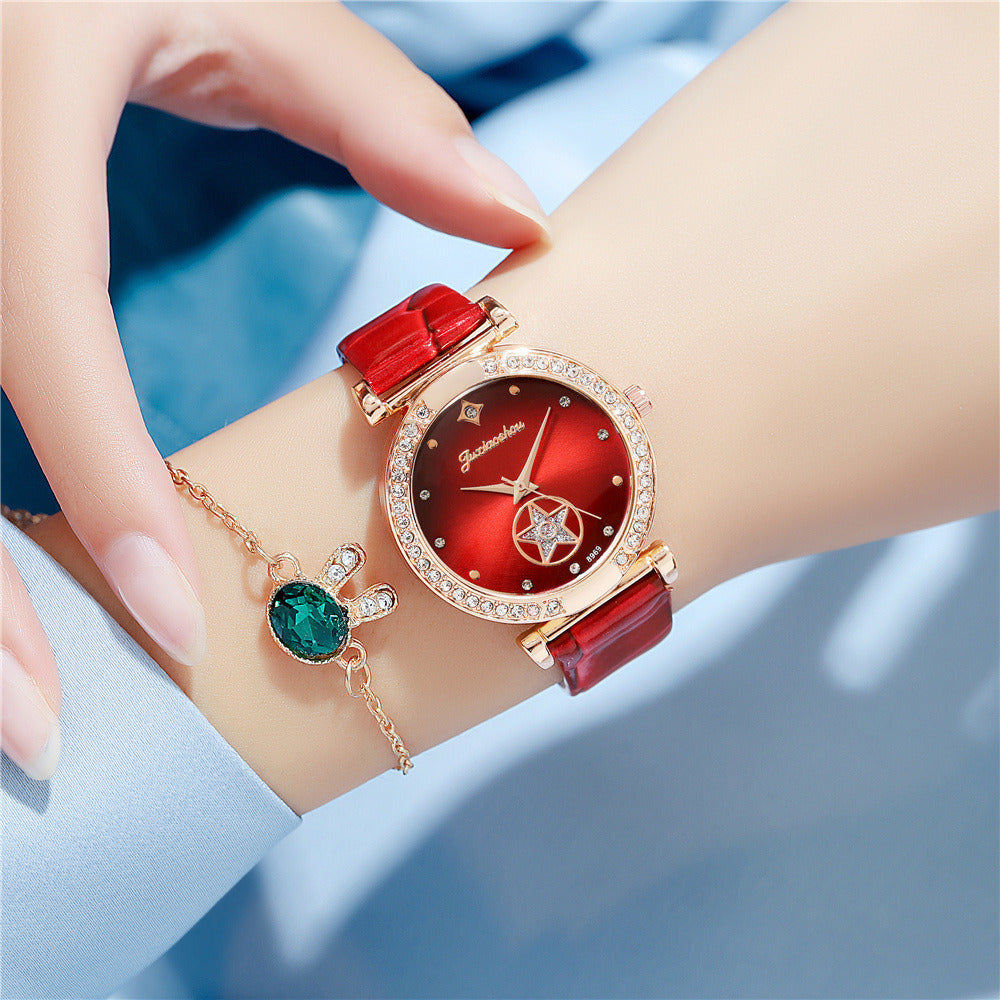 Fashion Simple Rhinestone Ladies Belt Watch
