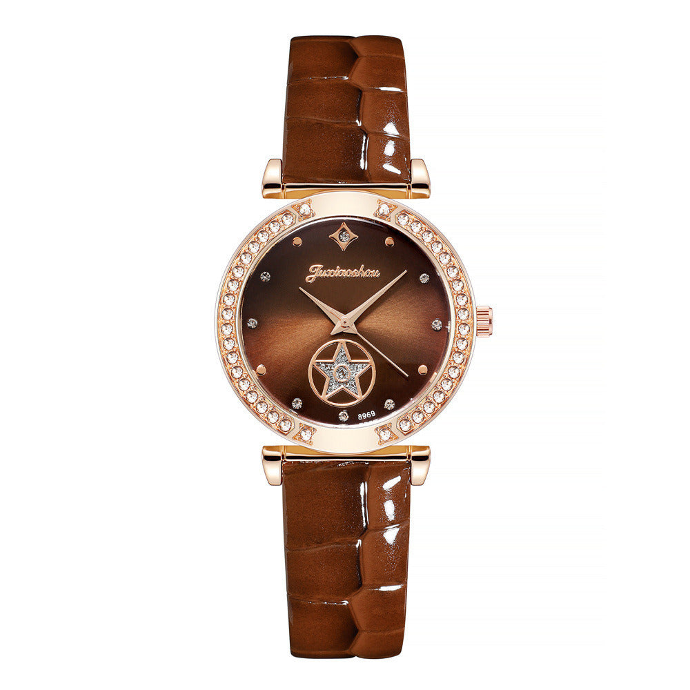 Fashion Simple Rhinestone Ladies Belt Watch