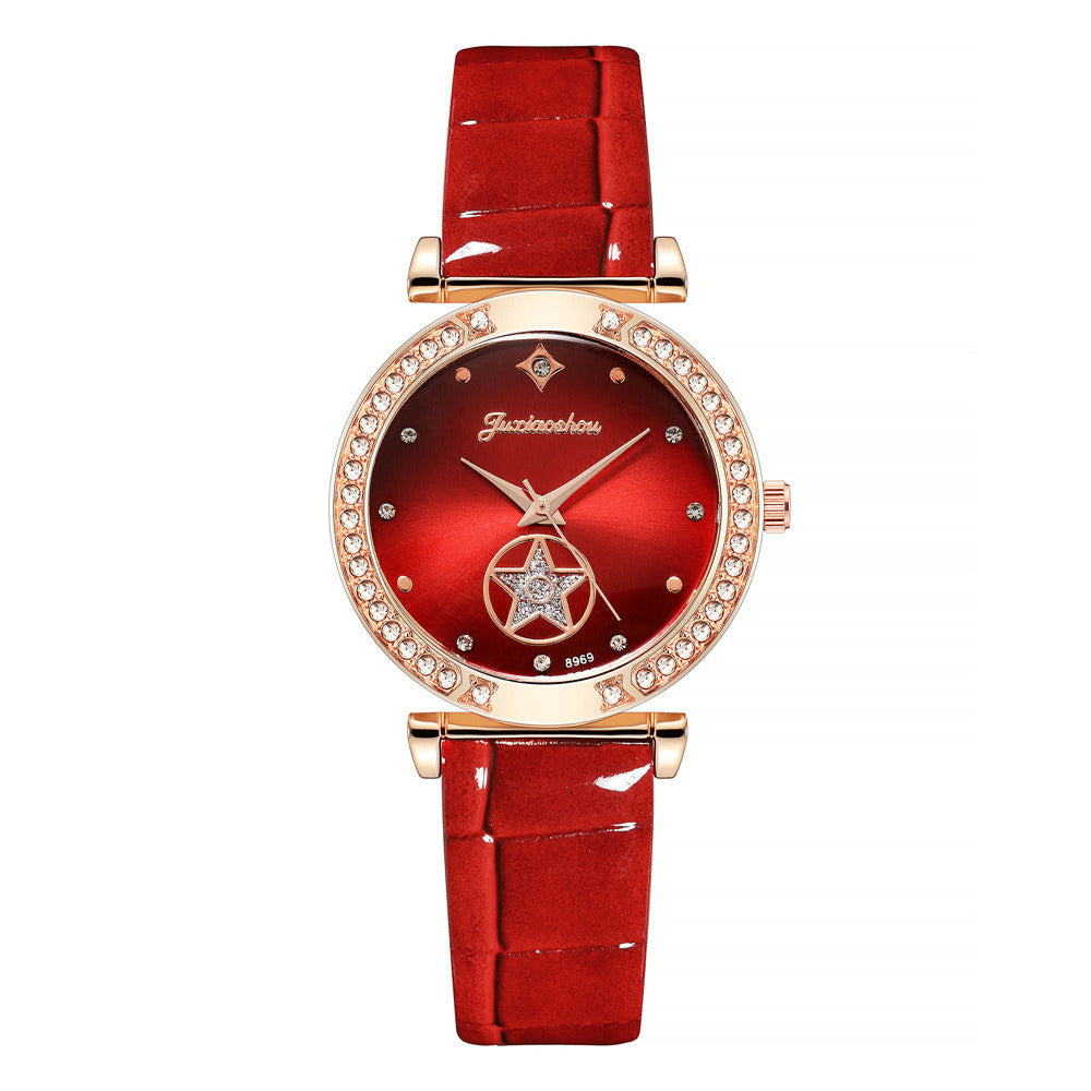 Fashion Simple Rhinestone Ladies Belt Watch