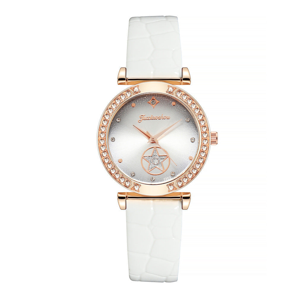 Fashion Simple Rhinestone Ladies Belt Watch