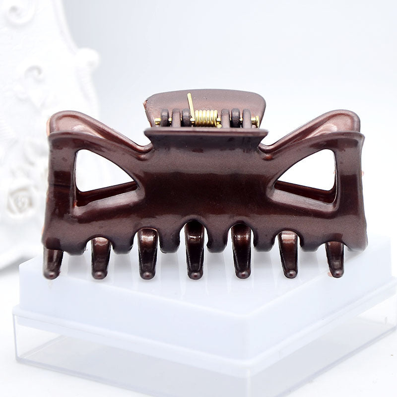 Vintage 7CM Wide Dark Plastic Hairpin