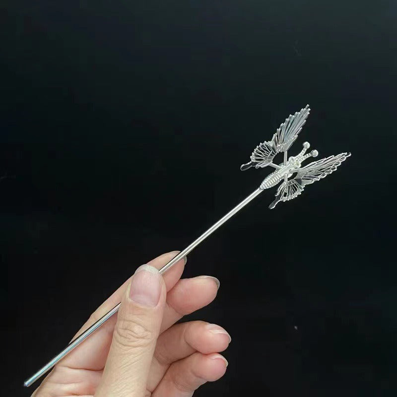 Fashionable New Butterfly Tassel Hairpin Female