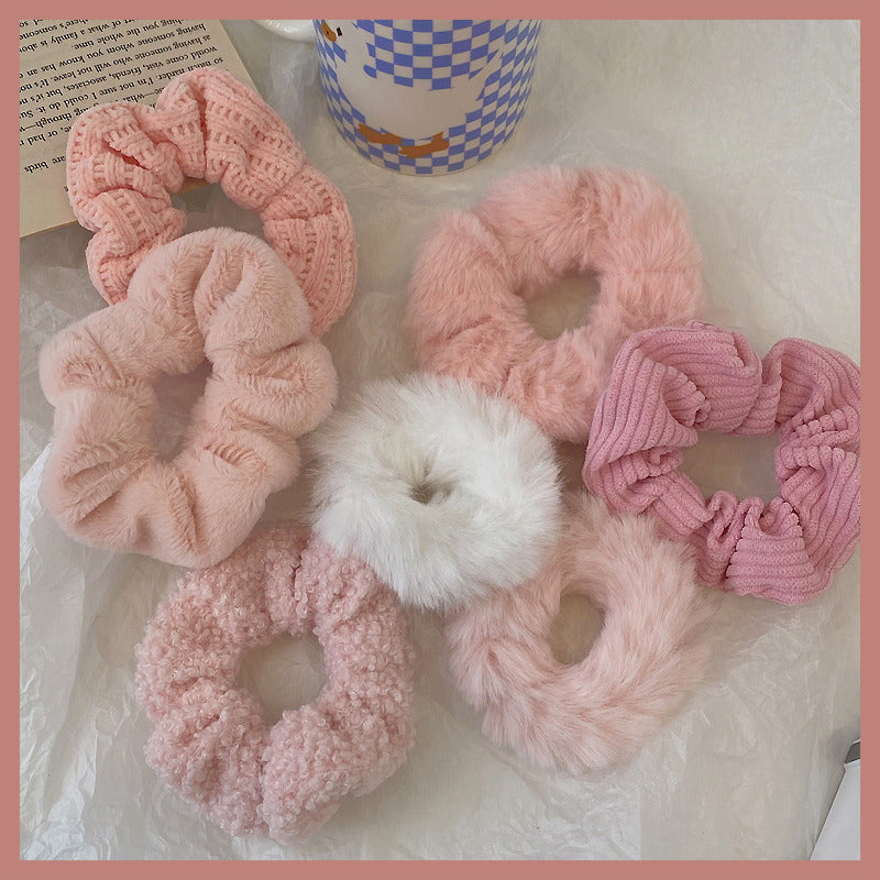 Large Intestine Ring 10 Pieces Set Of Korean Temperament Hair Rope Headdress Female