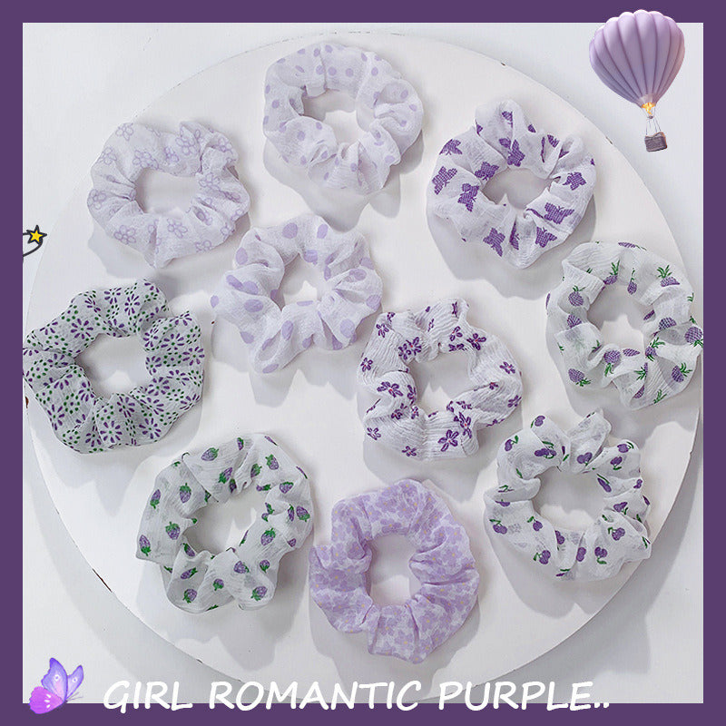 Large Intestine Ring 10 Pieces Set Of Korean Temperament Hair Rope Headdress Female