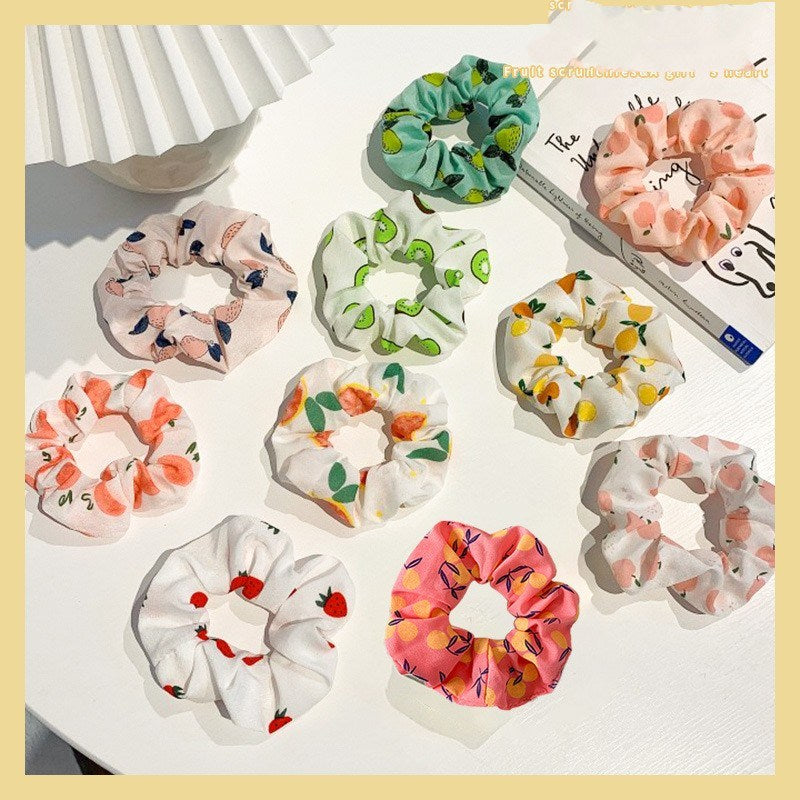 Large Intestine Ring 10 Pieces Set Of Korean Temperament Hair Rope Headdress Female