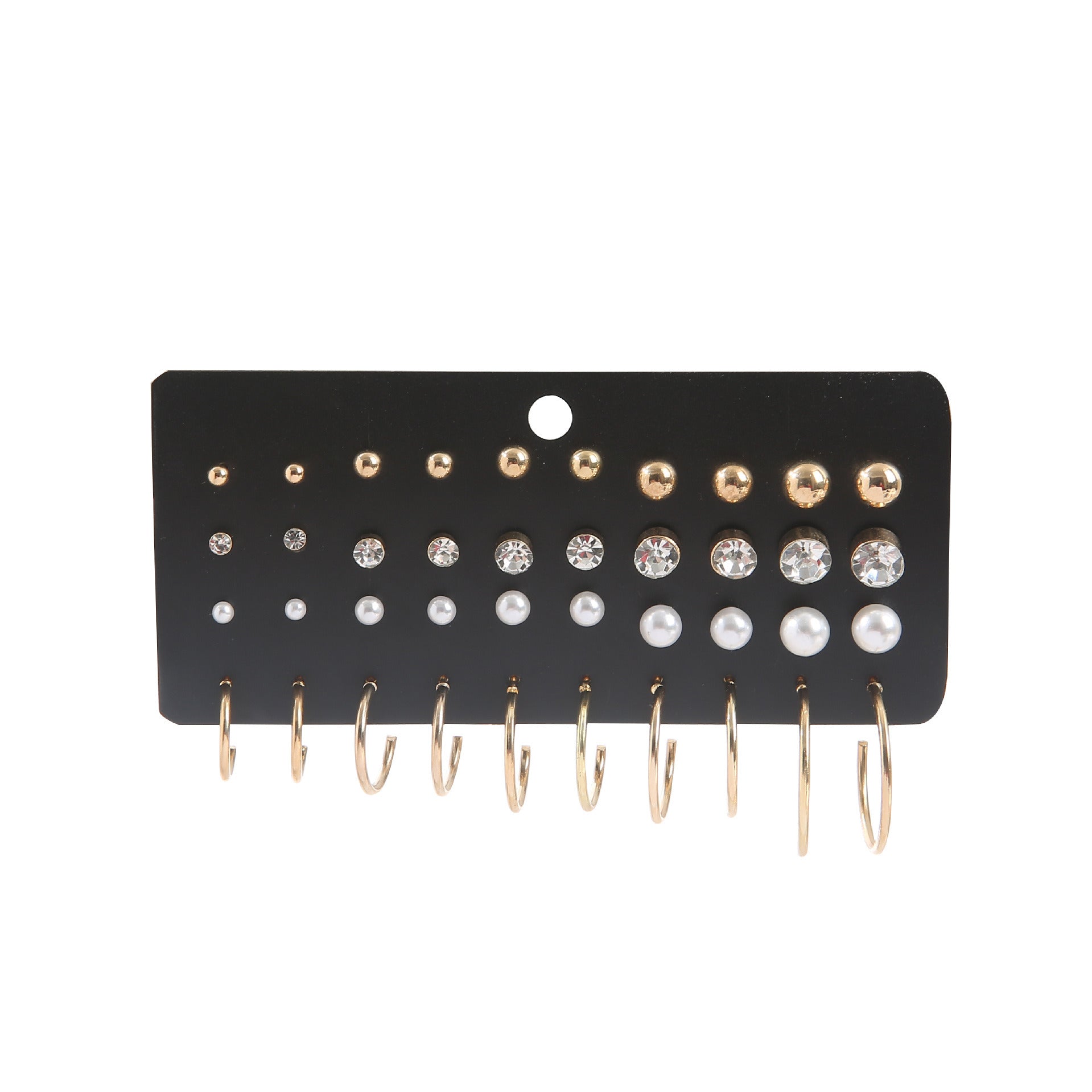 European And American New Pearl Zircon Earings Set Creative Retro Simple Elegant Earrings