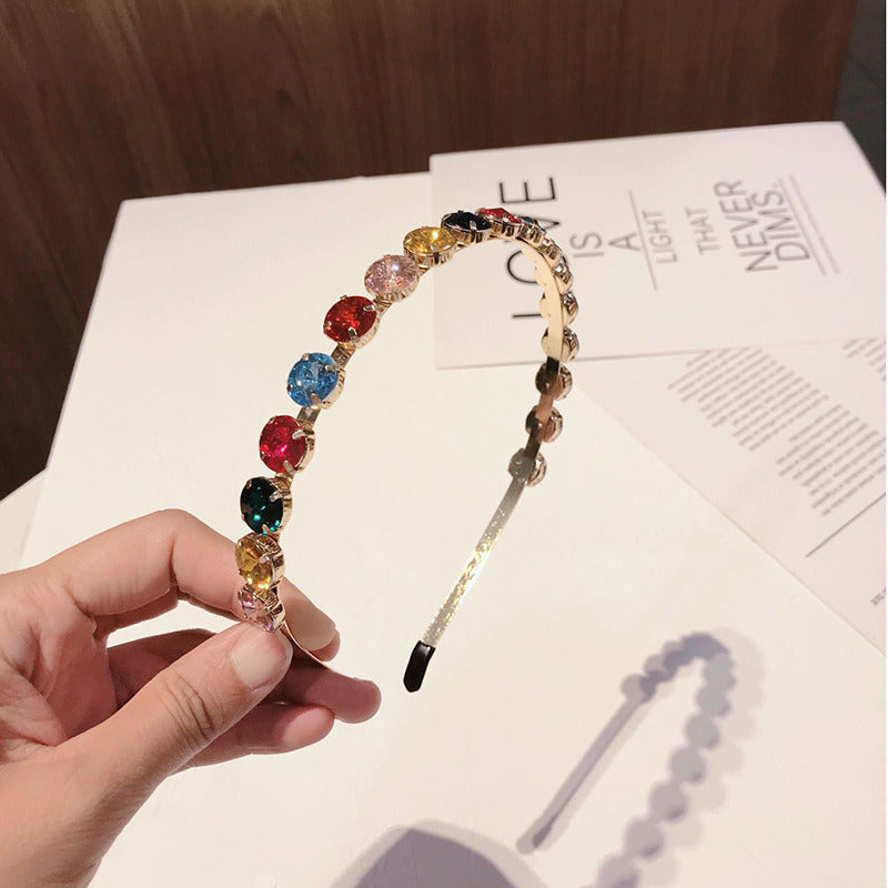 Hair Accessories Headband Temperament Rhinestone Fine Sweet Crystal