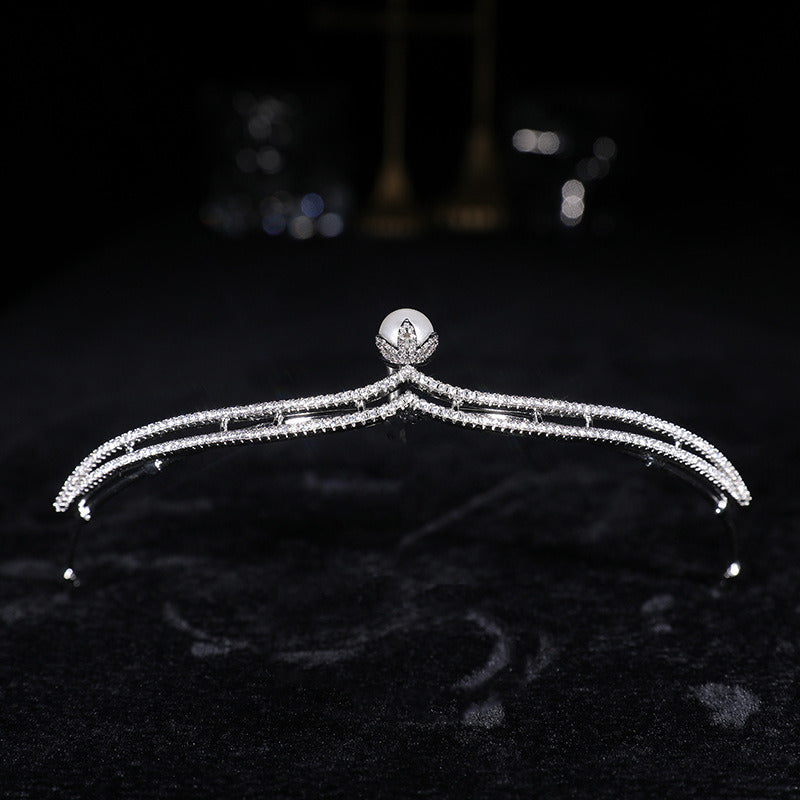 Zircon Crown Flower Hair Accessories Wedding Wedding Dress
