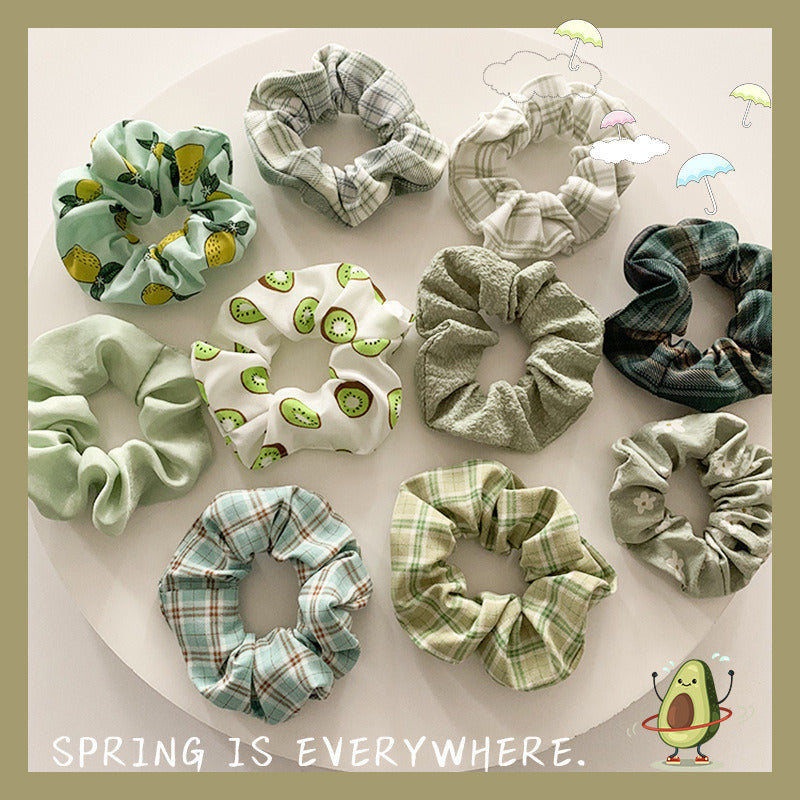 Large Intestine Ring 10 Pieces Set Of Korean Temperament Hair Rope Headdress Female