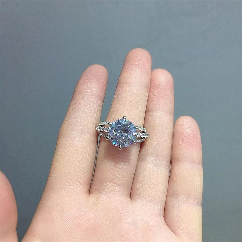 5-carat Moissanite Ring With D Fire Color