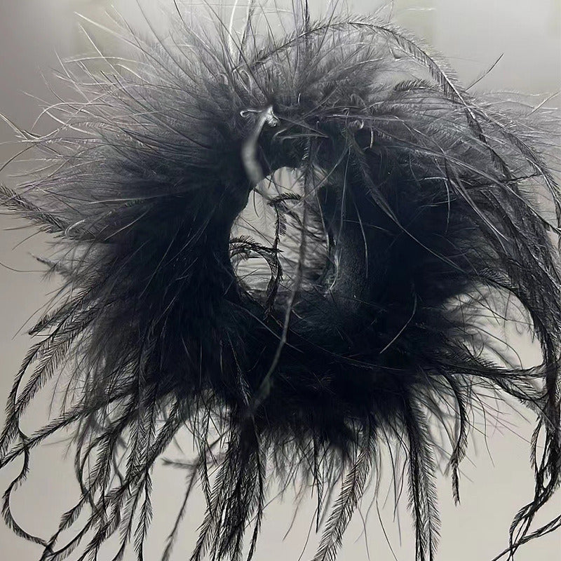 New Antique Snap Ring Bracelet Feather Wrist Band Jewelry Toy Headdress