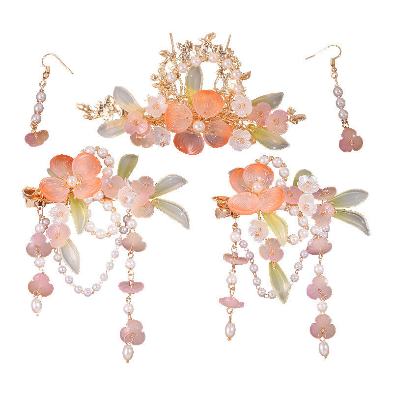 Antique Han Clothing Hairpin Set Tassel