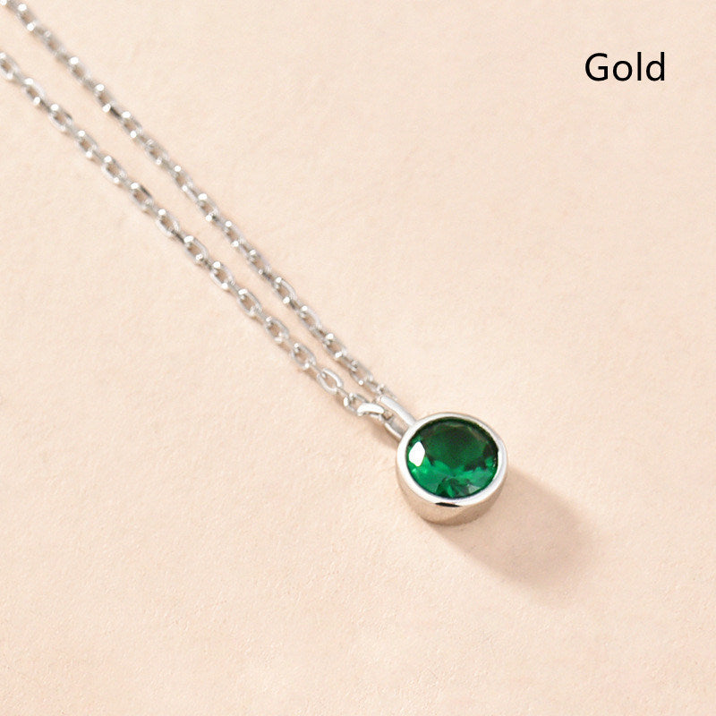 Women's Fashionable Simple Sterling Silver Solitaire Necklace With Twelve Zodiac Signs