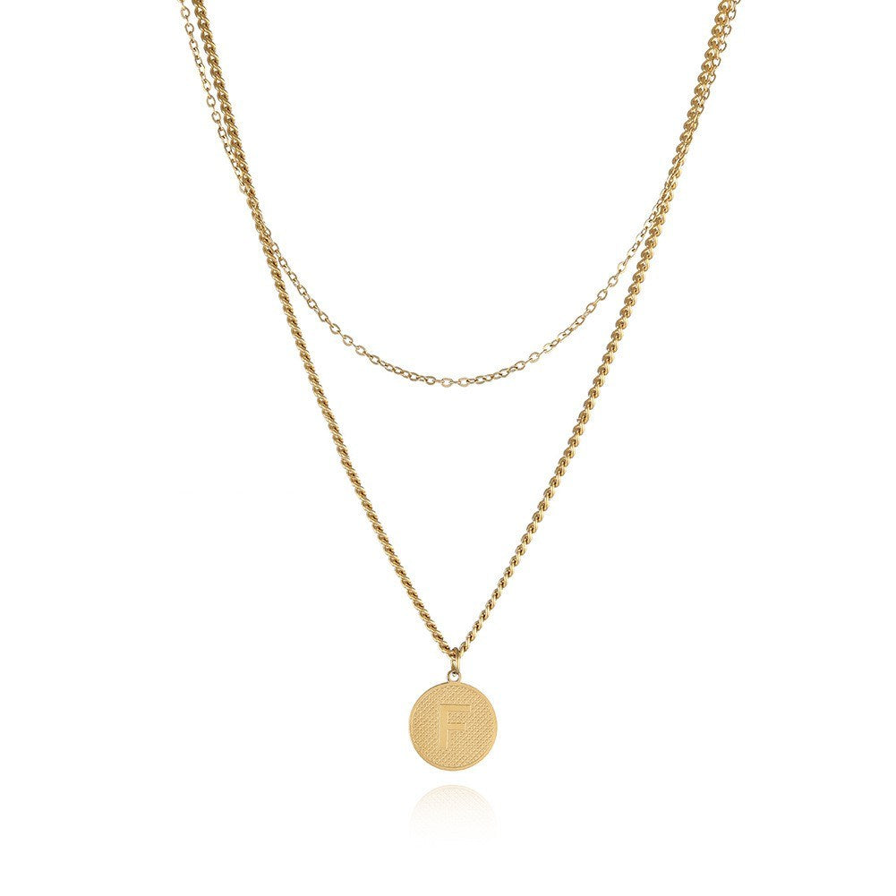 Fashion Double-layered Letter Necklace