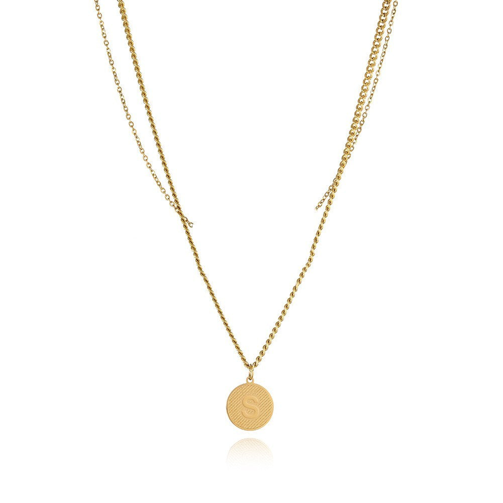 Fashion Double-layered Letter Necklace