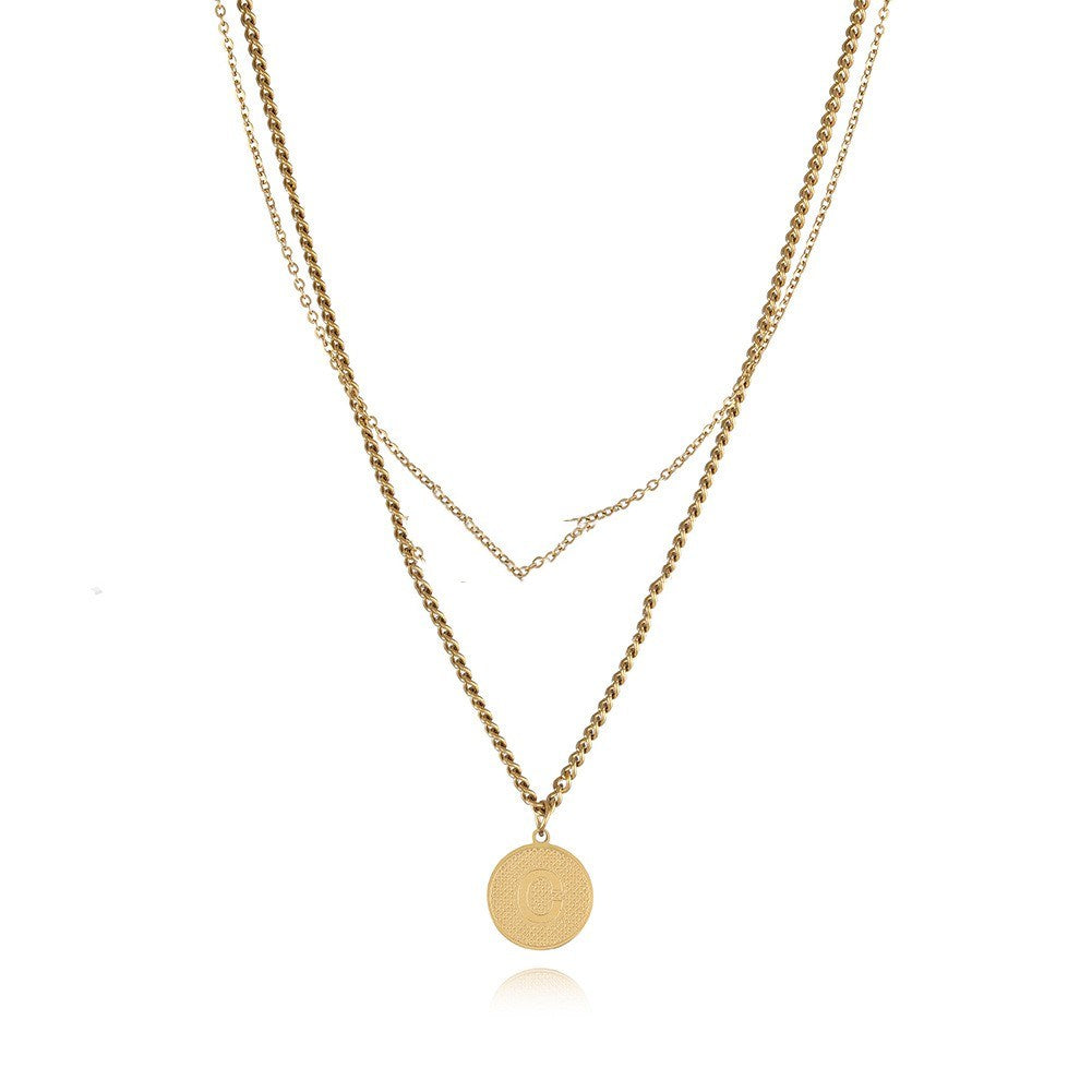Fashion Double-layered Letter Necklace