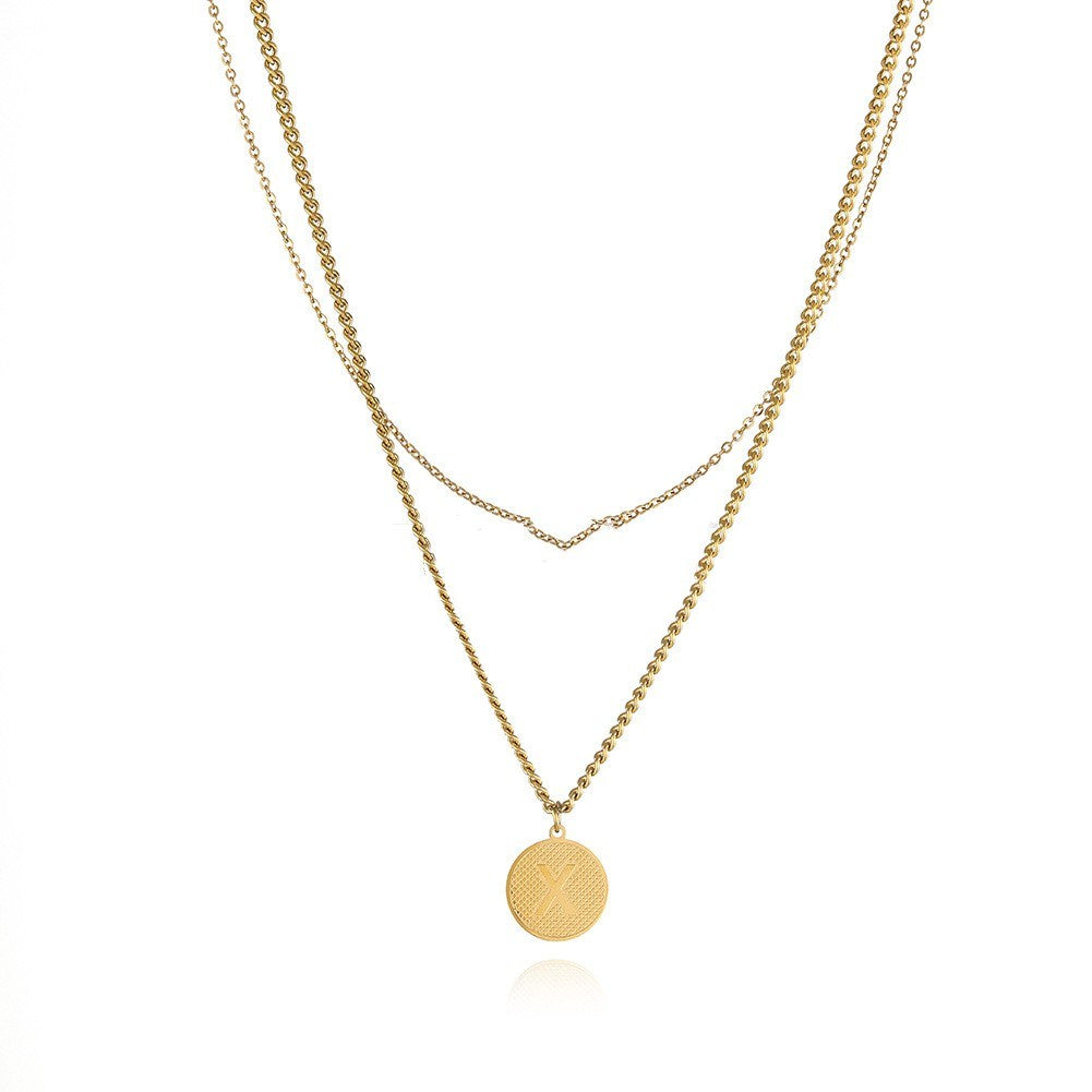 Fashion Double-layered Letter Necklace