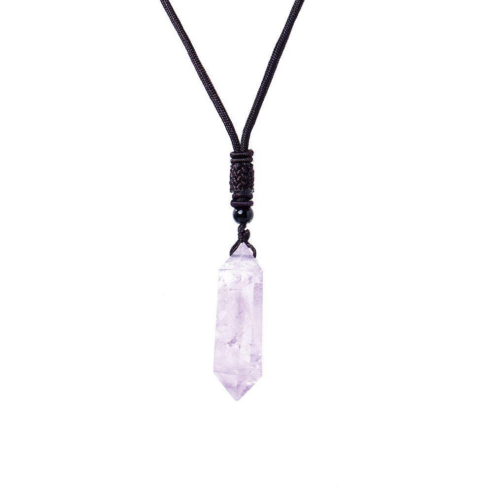 Raw Crystal Energy Stone Jewelry Pendant Necklace