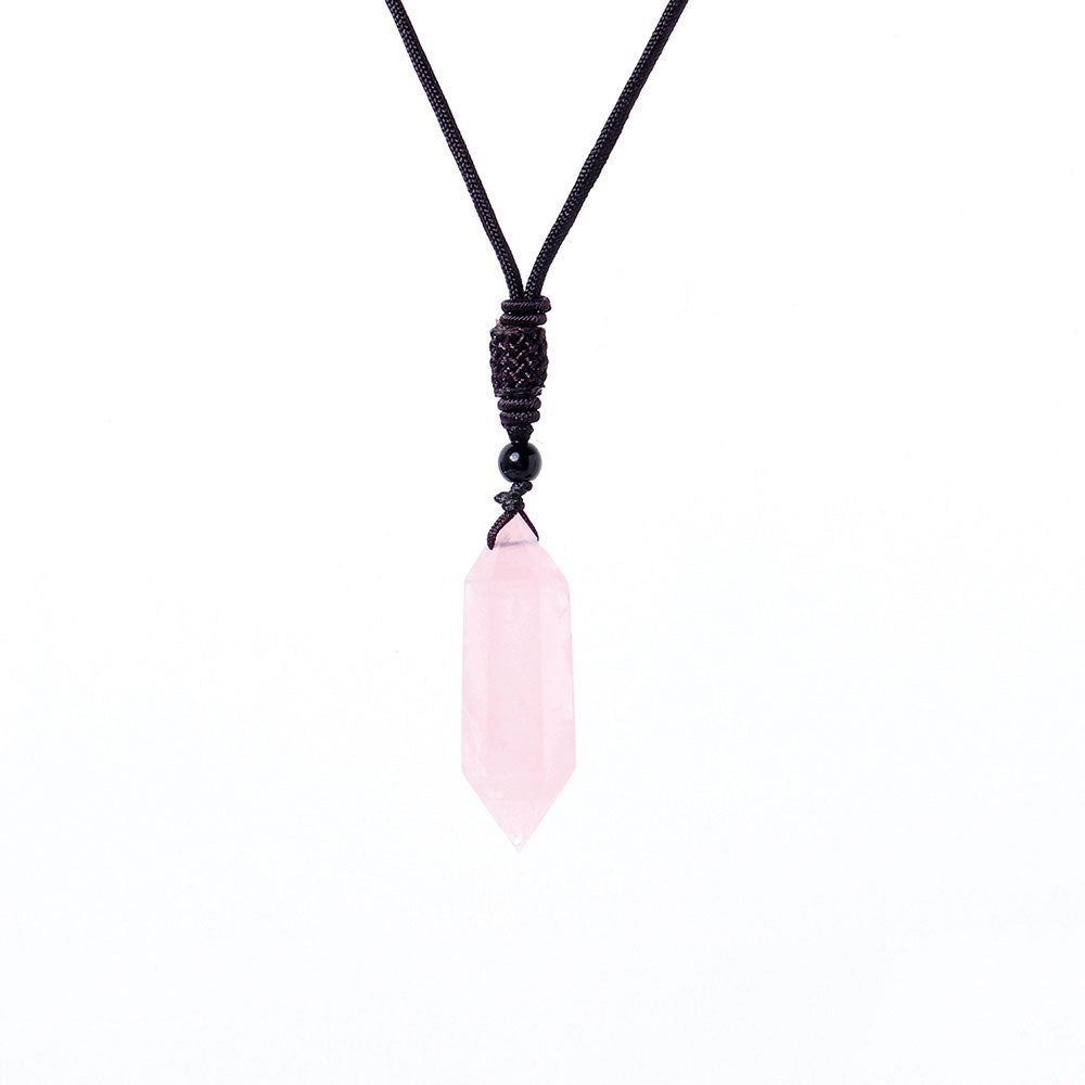 Raw Crystal Energy Stone Jewelry Pendant Necklace