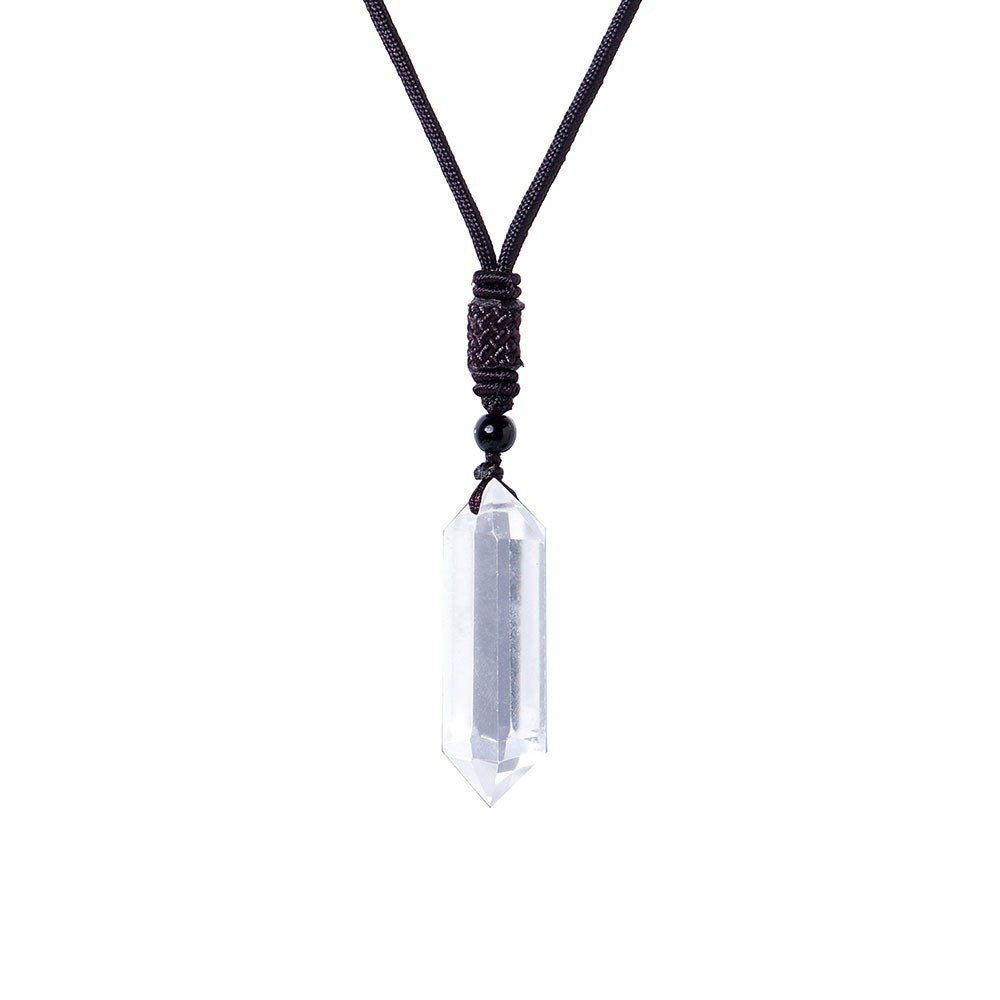 Raw Crystal Energy Stone Jewelry Pendant Necklace