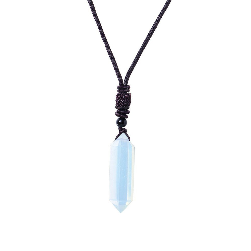 Raw Crystal Energy Stone Jewelry Pendant Necklace