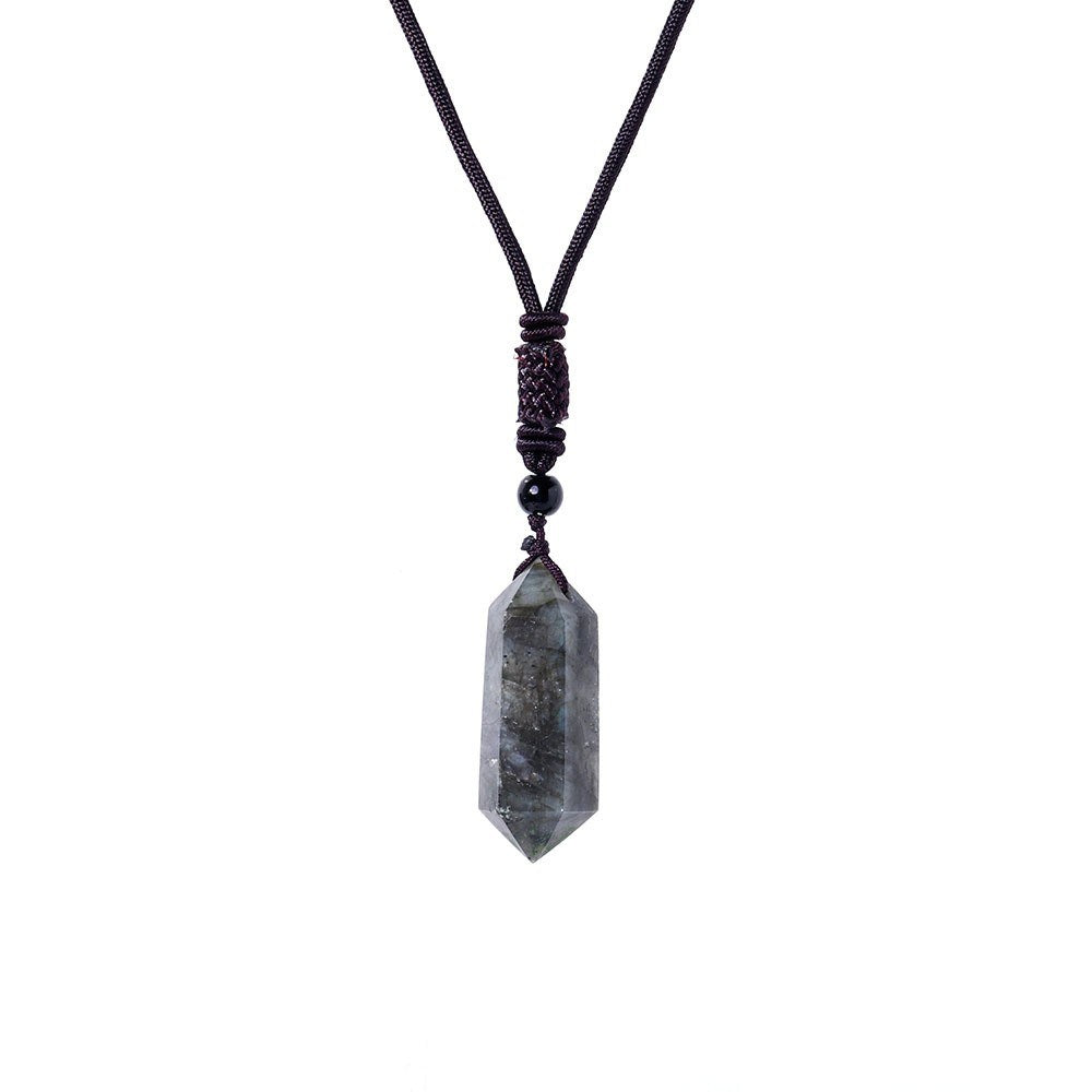 Raw Crystal Energy Stone Jewelry Pendant Necklace