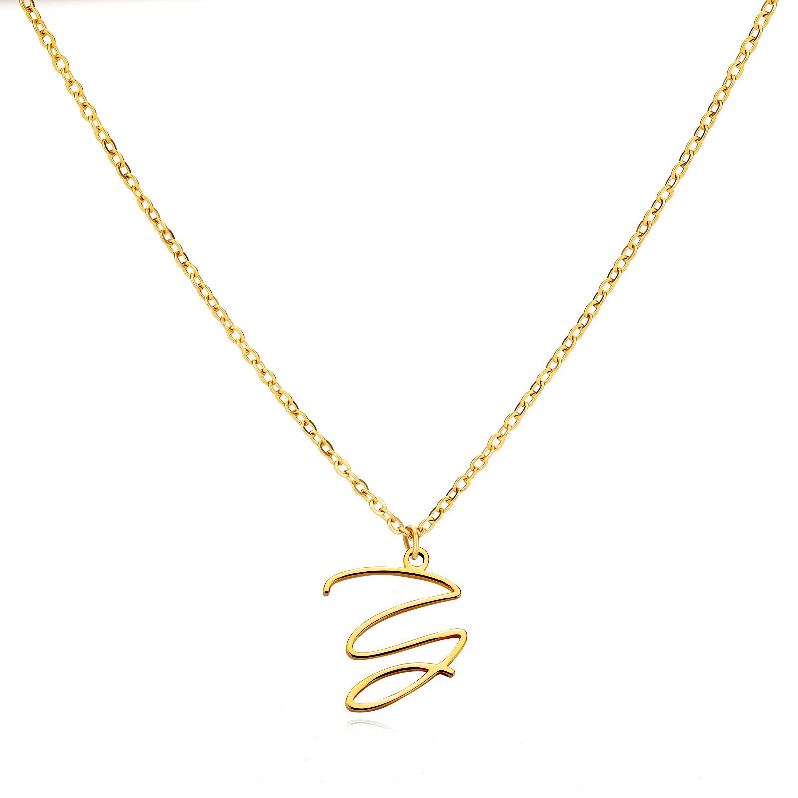 Letter Necklace Personalized Stainless Steel